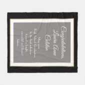 思い出に残るギフト!カスタム高校の毛布 フリースブランケット (正面(横))