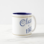 思い出に残るギフト!1972年クラスの懇親会マグ ツートーンマグカップ (正面右)