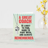 思い出に残るコーチありがとう カード (黄色い花)