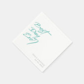 思い出に残るシック最高のなDay Ever結婚's スタンダードカクテルナプキン (角)