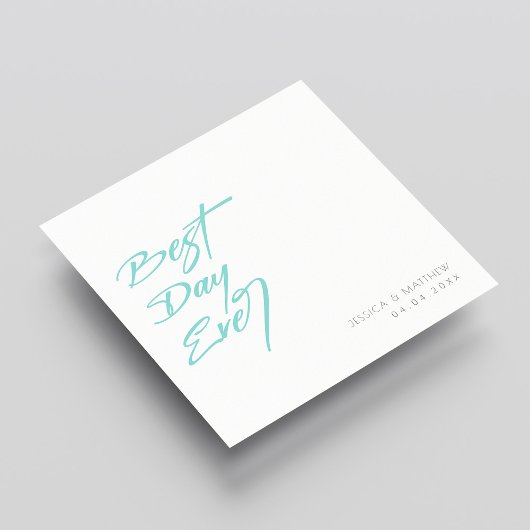 思い出に残るシック最高のなDay Ever結婚's スタンダードカクテルナプキン