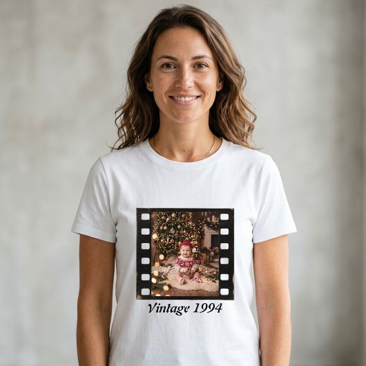 思い出に残るフォト イヤー レトロ バースデー Tシャツ