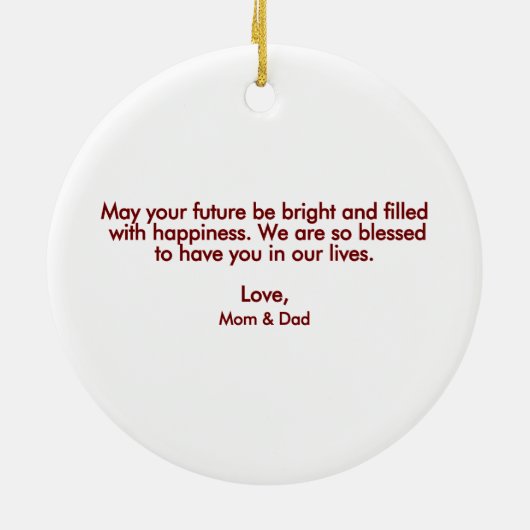 思い出に残るベビー初めてのクリスマスオーナメント セラミックオーナメント (裏面)