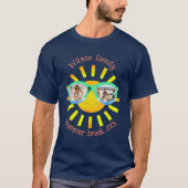 思い出に残る写真を撮影した太陽とサングラス Tシャツ (正面)