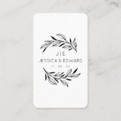 思い出に残る写真Qrコードブラックシックモダン結婚ズ プレイスカード (裏面)