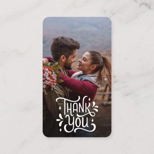 思い出に残る写真Qrコードブラックシックモダン結婚ズ プレイスカード (裏面)