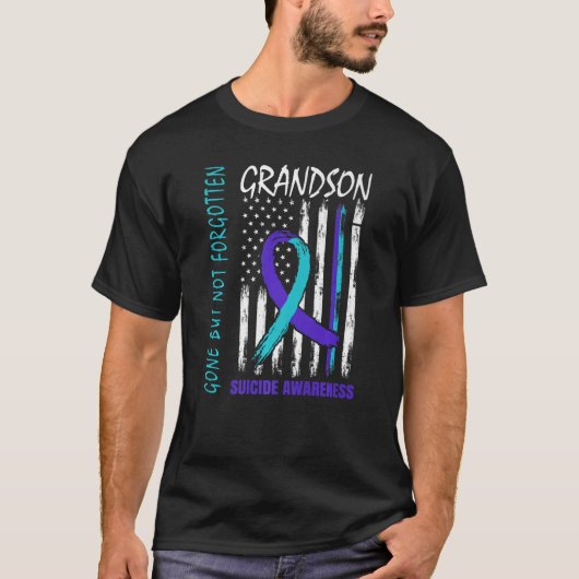 思い出に残る孫の自殺啓発 Tシャツ (正面)