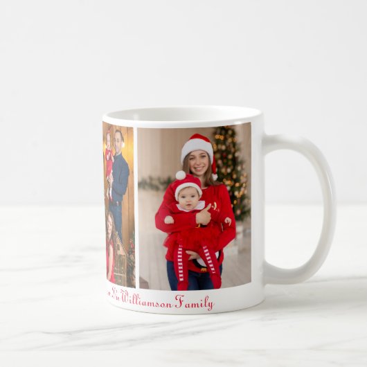 思い出に残る家族のクリスマスフォトマグカップ コーヒーマグカップ (右)