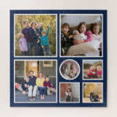 思い出に残る家族の写真コラージュを作成 ジグソーパズル (縦)