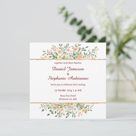 思い出に残る愛する人のための結婚ヒント 招待状 (スタンド正面)