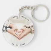 思い出に残る新しい写真結婚を作結婚成する キーホルダー (裏面)
