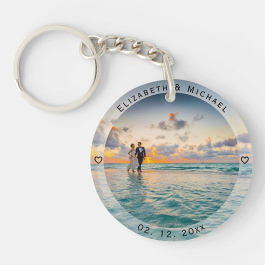 思い出に残る新しい写真結婚を作結婚成する キーホルダー (正面)