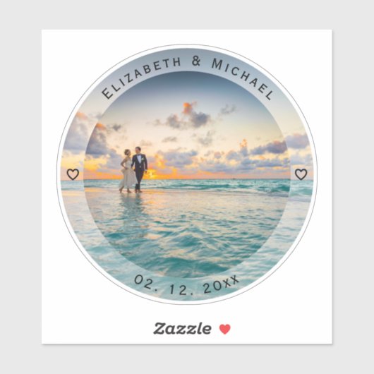 思い出に残る新しい写真結婚を作結婚成する シール (シート)