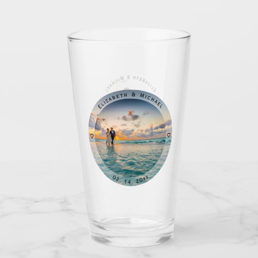 思い出に残る新しい写真結婚を作結婚成する タンブラーグラス (正面)