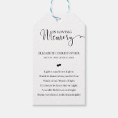 思い出に残る書道記念蝋燭の願い ギフトタグ (正面)