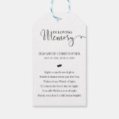 思い出に残る書道記念蝋燭の願い ギフトタグ (裏面)