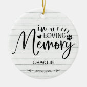 思い出に残る猫や犬のペット記念碑 セラミックオーナメント (正面)