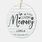 思い出に残る猫や犬のペット記念碑 セラミックオーナメント (左)