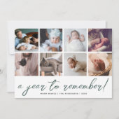 思い出に残る1年を振り返る フォトコラージュ8枚 シーズンカード (正面)