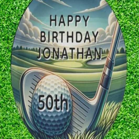 思い出に残る50番目の誕生日ゴルフお祝い ペーパープレート
