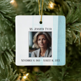 思い出に浮かぶ青の葬儀記念碑 セラミックオーナメント