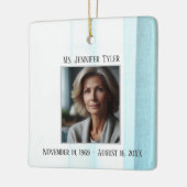 思い出に浮かぶ青の葬儀記念碑 セラミックオーナメント (左)