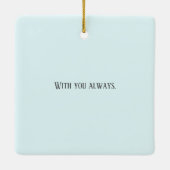 思い出に浮かぶ青の葬儀記念碑 セラミックオーナメント (裏面)