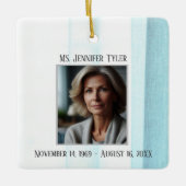 思い出に浮かぶ青の葬儀記念碑 セラミックオーナメント (正面)