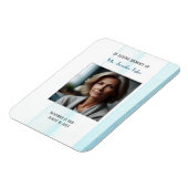 思い出に浮かぶ青エレガントい葬式 マグネット (左側)