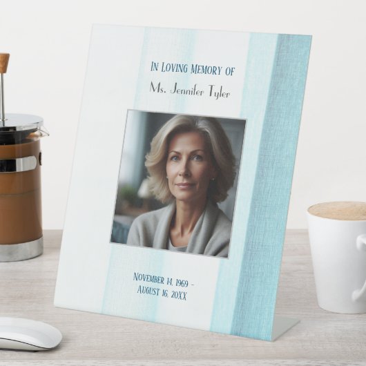 思い出に浮かぶ青エレガントい葬式 台座サイン (インサイチュ)