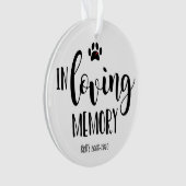 思い出に満ちた写真を愛するペットの記念クリスマスツリー オーナメント (正面)