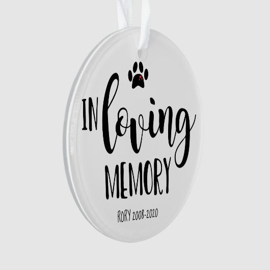 思い出に満ちた写真を愛するペットの記念クリスマスツリー オーナメント (正面)