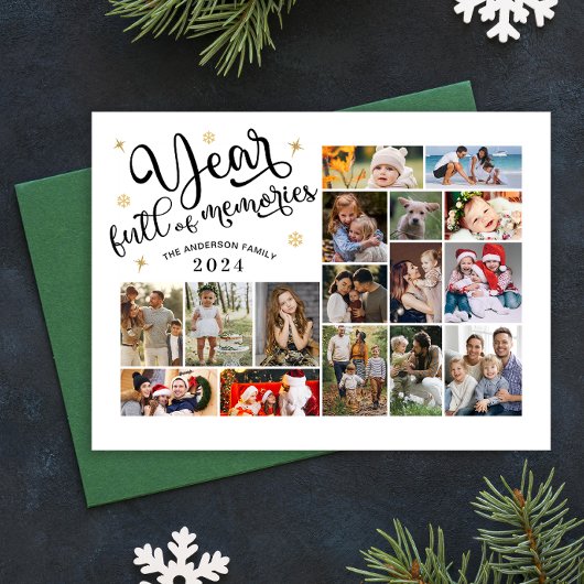 思い出に満ちた年フォトコラージュのレビュー年