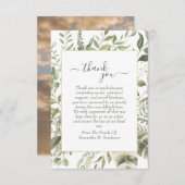 思い出に緑の水色を葬式 サンキューカード (正面/裏面)