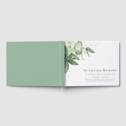 思い出に緑の記念碑を愛して ゲストブック (全面)