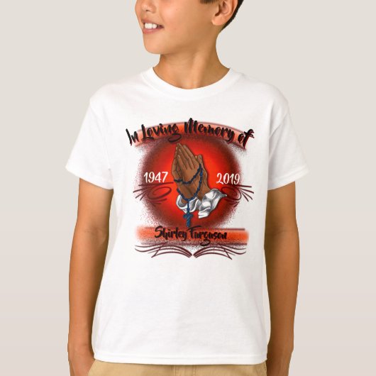 思い出に赤パーソナライズされたTシャツ Tシャツ (正面)