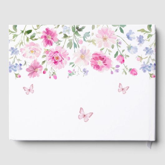 思い出に鮮やかなピンクの野花を愛して ゲストブック (裏面)