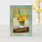 思い出のあなたへ モチベーション デイジー オーダーメイド フォト カード (黄色い花)