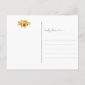 思い出のあなた ヒマワリの水やりの缶 ポストカード (裏面)