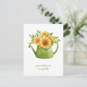 思い出のあなた ヒマワリの水やりの缶 ポストカード (スタンド正面)