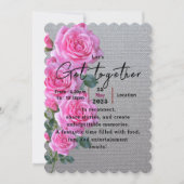 思い出のあるバラ 招待状 (正面)