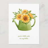 思い出のひまわりとじょうろ ポストカード (正面)