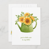 思い出のひまわり 水やりのじょうろ ポストカード (正面/裏面)