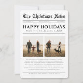思い出のクリスマスコラージュ新聞風フォトカード シーズンカード (正面)