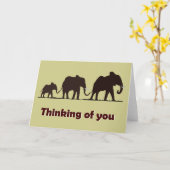 思い出のゾウのカード カード (黄色い花)