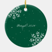 思い出のバケーション | 懐かしの写真記念品 セラミックオーナメント (裏面)