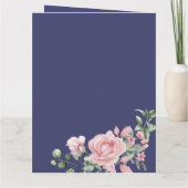 思い出のピンクの植物のバラ カード (裏面)