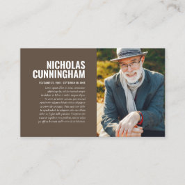 思い出のフォトカードを愛する葬儀記念碑 名刺