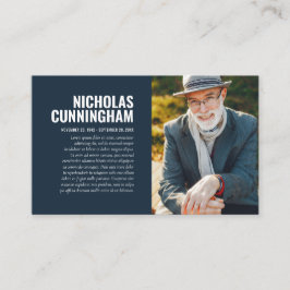 思い出のフォトカードを愛する葬儀記念碑 名刺