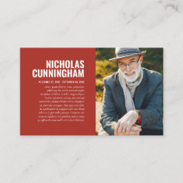 思い出のフォトカードを愛する葬儀記念碑 名刺